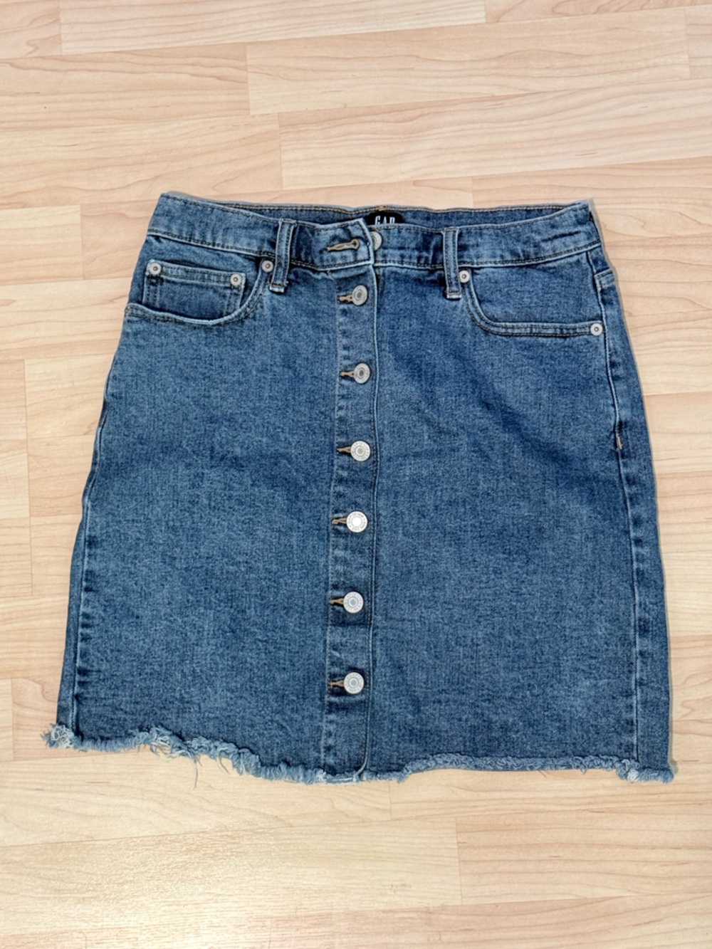 GAP Front-Button Denim Mini Skirt - 6